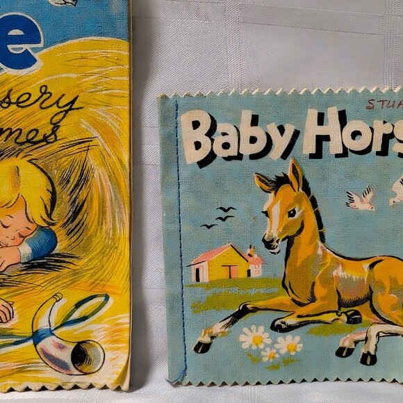 BABY BOOKS BOY BLUE BOOK AND BABY HORSE CLOTH BOOK LOT KIDS CHILDREN VINTAGE - Picture 3 of 14